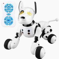 RC vaikščiojantis šuo belaidis išmanusis šuo elektroninis augintinis edukacinis vaikų žaislas robotas šuo dovana juoda