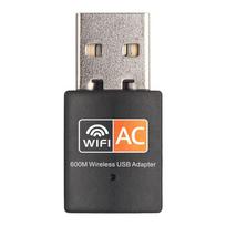 600Mbps USB WiFi adapteris Mini belaidis tinklo plokštė AC dviejų dažnių 2.4G / 5G USB WiFi imtuvas