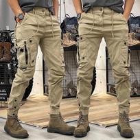 Men's Plus Size Multi-Pocket Straight Pants Casual Sport Pants 5XL