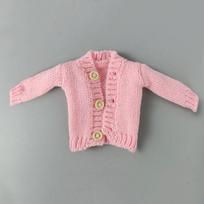 Rožinis megztas paltas Žieminis šiltas austas megztinis lėlės Barbie drabužiai apranga viršūnės 1/6 BJD lėlių namelis aksesuarai kūdikiui vaikui DIY žaislas rožinė