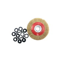 Šepetys vielinis disko tipo, plokščias, garbanotas, 200x32mm