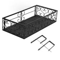 Balkono gėlių stovas pakabinamas gėlių vazono laikiklis pakabinamas kaltinės geležies tvora vidaus palangė Suitable for 6.5cm Railings