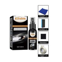 Car Headlight Repair Fluid Scratch Remover Repair Polish Headlight Preparation Set Headlight Repair Polish Fluid for Car Electric Vehicles Motorcycles 10.5*2.7*2.7cm,30ml black