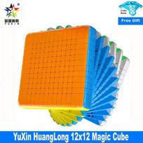 Naujausias Yuxin Huanglong 12x12x12 Magijos kubas be lipdukų 12 sluoksnių Greičio kubas Profesionalūs Dėlionės Žaislai Vaikams Magiška Dovana