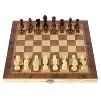 Medinis šachmatų rinkinys Sulankstomas 3 viename Multifunkcinis Othello šachmatų saugojimo Nešiojamas kelioninis stalas Klasikinis šachmatų žaidimo rinkinys Vaikui dovana 24-24cm