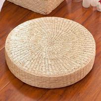 Japoniško stiliaus apvalus tatami pagalvėlė joga, meditacija, grindų pagalvėlės, rankų darbo pagalvė, grindų, natūralaus šiaudo pagalvėlė, dekoras, kilimėlis sėdėti