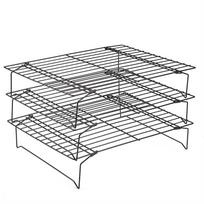 Nerūdijančio plieno aušinimo grotelės Nonstick kepimo grotelių padėklas sausainiams / pyragams / duonai juoda