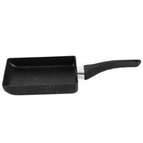 Tamagoyaki stačiakampis nelipnus puodas su plastikine rankena juodas omleto keptuvas black