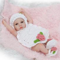 Realistiškas Baby Dolls Girl Naujagimis Lifelike Reborn Baby Doll Čiulptukas Baltas