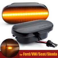 Dinaminis šoninio kartotuvo žymeklio LED posūkio signalas skirtas VW Golf Passat Polo Sharan Focus Fiesta Fusion C-Max, skirtas Skoda Octavia