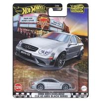 Hot Wheels Premium Boulevard 2025 Modeliukas 2008 Mercedes Benz CLK 63 AMG Black Series (yra Sandėlyje)