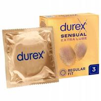 Durex Sensual Extra Lube prezervatyvai su papildomu lubrikantu, 3 vnt
