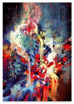Paveikslas ant drobės tapybinė abstrakcija 50x70 cm