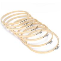 Siuvinėjimo lankeliai Reguliuojamas kryželiu siuvinėjimo rėmas Apskritas siuvinėjimo tempimo spaustukas Siuvimo įrankiai 8 vnt. 20 cm beige