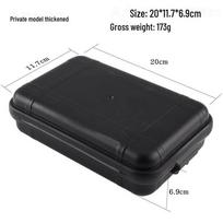 Lauko vandeniui atspari išgyvenimo EDC įrankių dėžė – smūgiams ir slėgiui atsparus avarinis dėklas stovyklavimui ir alpinizmui. 20x11.7x6.9 CM