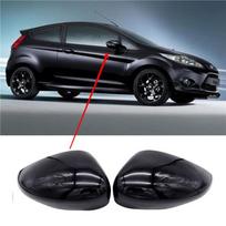 1 pora juoda kairė dešinė automobilio sparno durų galinio vaizdo veidrodžio dangtelio apdailos dėklas Tinka Ford Fiesta Mk7 2008-2017 Black