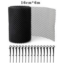 Juodas latakų tinklelis neleidžia lapams ir nešvarumams patekti į latakus Width 16cm*Length 6m (15 nails)