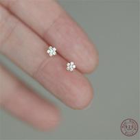 925 sterlingas sidabru padengtas 14k auksu kristalas penkiakampės žvaigždės auskarai moterims paprasti madingi vestuviniai papuošalų aksesuarai