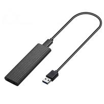 M.2 NGFF SSD 6Gbps į USB 3.1 Type-C keitiklio adapterio korpuso dėklas Kietojo kūno standžiojo disko dėžutė juoda