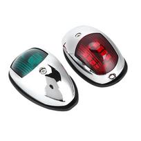 12V LED Jūrinis Navigacinis Šviesos diodas Vandeniui atspari Žalia Dešiniojo borto Raudona Kairiojo borto Lempa Montuojama iš šono 20 m laivui
