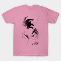 Moteriški marškinėliai „Goku Vs Vegeta Harajuku Print Kawaii“ marškinėliai trumpomis rankovėmis trumpomis rankovėmis, moteriški marškinėliai „Top Tee“ S