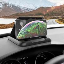Anglies pluošto automobilinis telefono laikiklis Universalus 3–7 colių mobiliojo telefono spaustukas Laikiklis Prietaisų skydelis Automobilis juoda