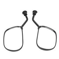 1 pora motociklo galinio vaizdo veidrodėlių, vairo šoninis veidrodėlis, 8 mm dešiniojo sriegio, elektriniam dviračiui black