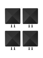 Lengvas montavimas Juodas plastikinis piramidinis dangtelis Tvoros stulpelio dangtelis 4pcs