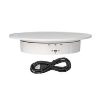 200mm Motorized Rotating Display Stand Bracket 3 Speed Adjustable USB Powered Jewelry Electric white
