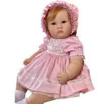 23 Inch Reborn Doll Kit Charlotte Toddler Fresh Color Soft Doll DIY Kits Vinyl Silicone Doll So K2J0 pink-60cm