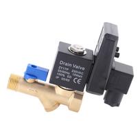 G12 DN15 automatinis elektroninis laiko nuleidimo vožtuvas oro kompresoriaus kondensatui (AC230V) balta