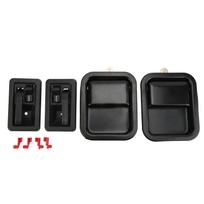 Išorinės ir vidinės durų rankenėlės Rinkinys Priekinės Kairė Dešinė 55176476AC Pakeitimas Jeep Wrangler YJ