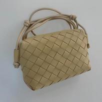 Rankinė Moteriška Rankinė Nauja Natūralios Odos Avikailio Pintinė Rankinė Paprasta Ir Universali Vienos Peties Per Kūną Maža Kvadratinė Rankinė 17x5.5x11cm chaki