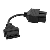20 kontaktų į 16 kontaktų OBD2 diagnostinis kabelio adapterio jungtis tinka KIA black