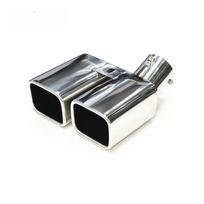 Alpha nerūdijančio plieno kvadratinio galo antgalis automobilio išmetimo vamzdžiui Modified Exhaust Pipe gray