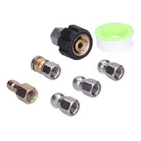 Drain Cleaning Hose Sewer Jetter Kit Pressure Washer Quick Connector Nozzle Accessories black