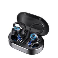 Belaidės „Bluetooth“ ausinės pakabinamos ausinės Sportinės triukšmą slopinančios itin ilgos ištvermės „Esports“ žaidimų ausinės juoda