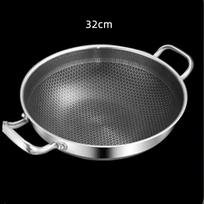 304 nerūdijančio plieno neprideganti wok keptuvė 32 cm keptuvė maistinė korinio puodo dugnas indukcinė viryklė dujinė viryklė Bendra patvari
