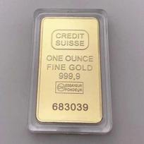 1 VNT. CREDIT SUISSE 1 OZ Paauksuotas Luitas Proginė Monetų Kolekcija Su Skirtingais Numeriais AVE 1Pcs