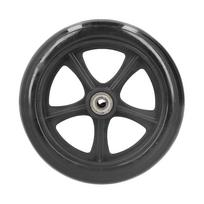 Neįgaliojo vežimėlio rato keitimas 16 cm PU Walker ratuko priedas su rutuliniu guoliu juodu