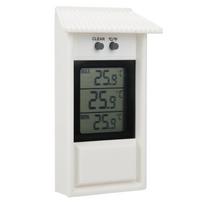 Skaitmeninis termometras Lauko sodui Atsparus vandeniui Termometras Baltas Temperatūros matuoklis su kabliuku