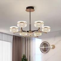 Modernus minimalistinis svetainės pakabinamas šviestuvas, kūrybiškas svetainės miegamojo pakabinamas šviestuvas Diameter -6 heads