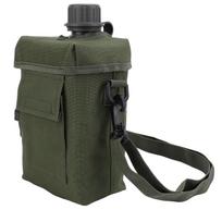 2L Water Bottle with Waist Carrying Bag Large Capacity Leakproof PVC Water Jug for Outdoor Sports žalia