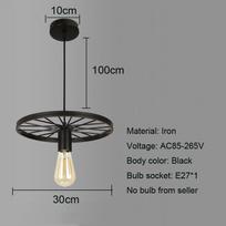 Retro palėpės pramoninė liustra Geležinė lempa Restoranas Kavinė Baras Stalo šviestuvų Parduotuvė Valgomasis Pakabinamas Šviestuvas 1 Headlight juoda