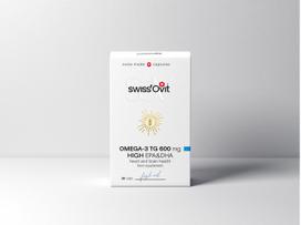 SwissOvit OMEGA-3 TG 600mg žuvų taukai kaps.N30
