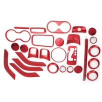 28 vnt. Interjero apdailos dekoravimo rinkinio pakeitimas Jeep Wrangler JK JKU 2 durų 4 durų 20112018 Raudona raudona