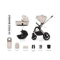 Venicci UPLINE 2 Stone Beige universalus vežimėlis 3in1, 10 dalių rinkinys