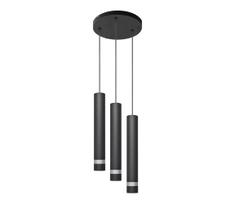 LED Pakabinamas sietynas TUBA 3xGU10/4,8W/230V juoda/chromas
