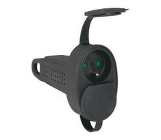 Legrand 50575 - Guminis kištukinis lizdas be laido 250V/16A 2x2P+T IP44 juodas