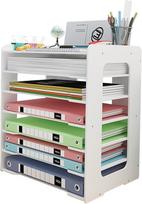 "Hggzeg Letter Tray Organizer Office Desk Tidy Storage Rack File Holder" A4 popieriaus dėklai namų biurui mokykloje (7 sluoksniai)